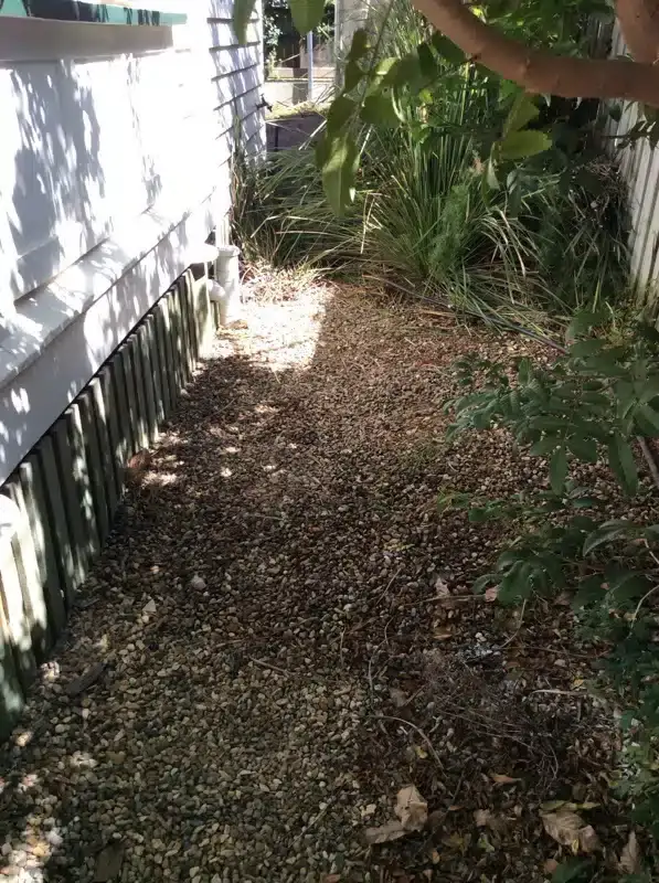 Garden path back-filled and cleaned up after drain work
